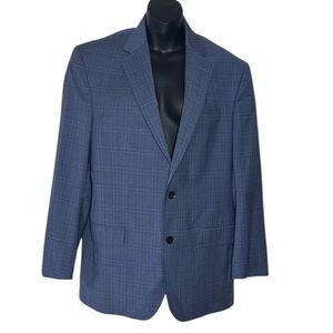 Ted baker London endurance men’s 100% wool 42R sport coat blazer blue plaid